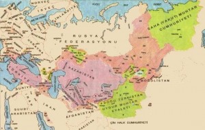 Distribution of Turkic peoples and language -Turan