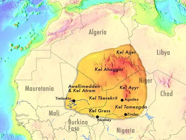 Resultat d'imatges de tuareg map