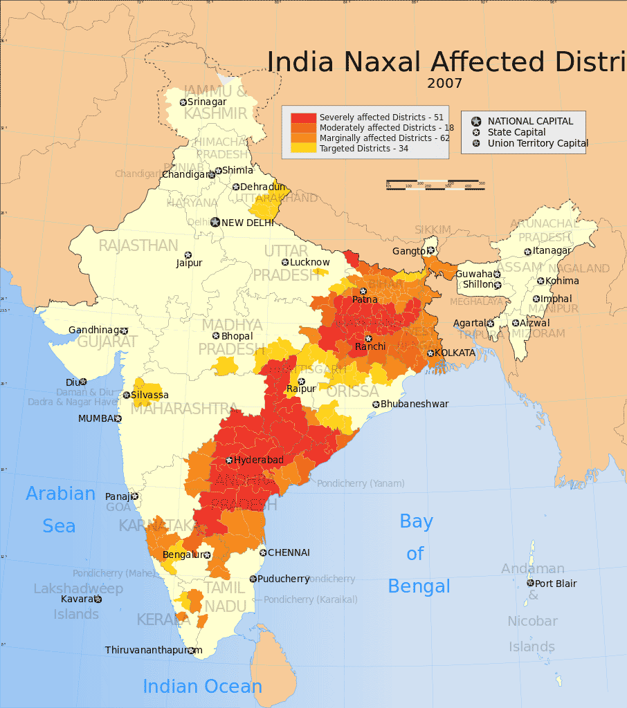 Naxal Affected Districts
